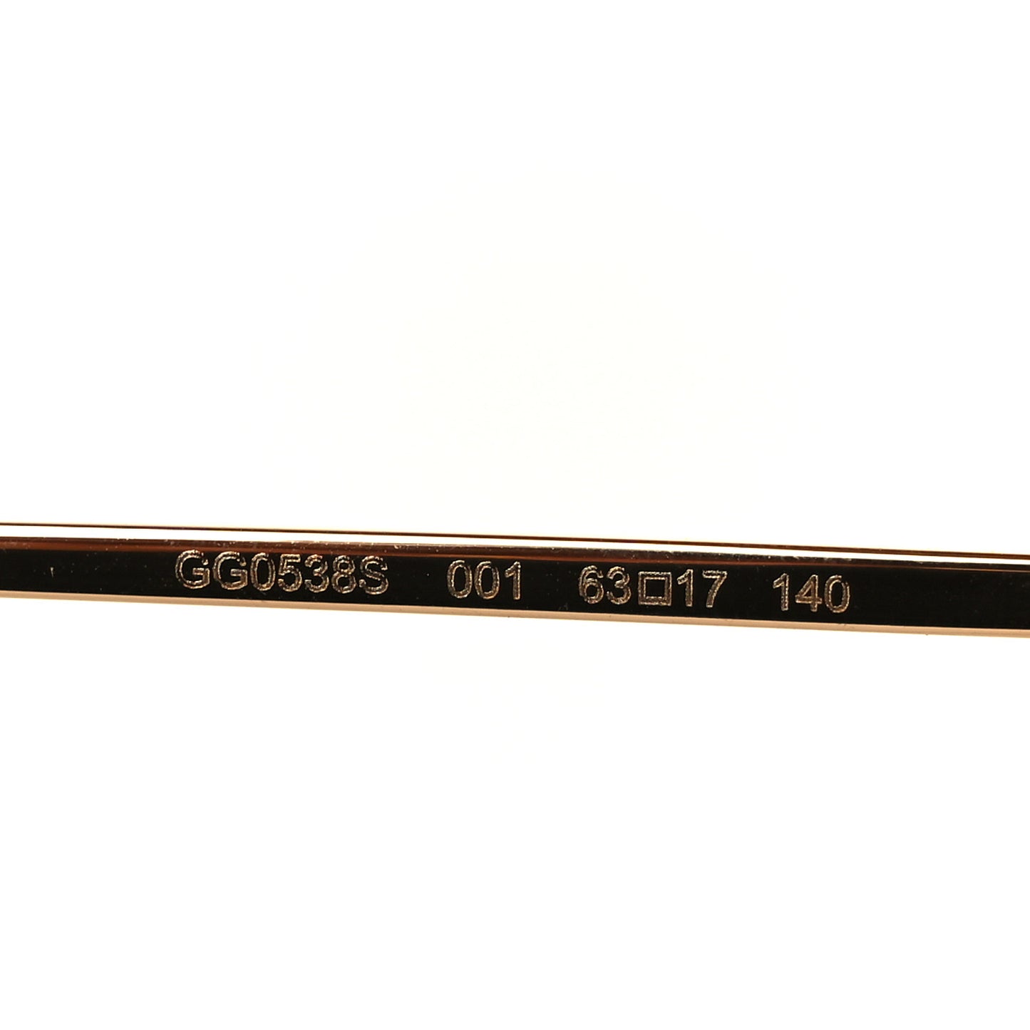 Rectangular Sunglasses GG0538S Gold Black