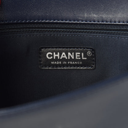 Chanel Sheepskin Quilted Medium Vintage Mademoiselle Flap Dark Navy 6 of 14
