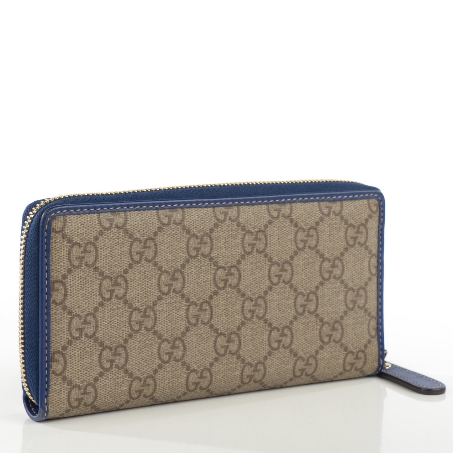GG Plus Monogram USA Flag Zip Around Wallet Blue