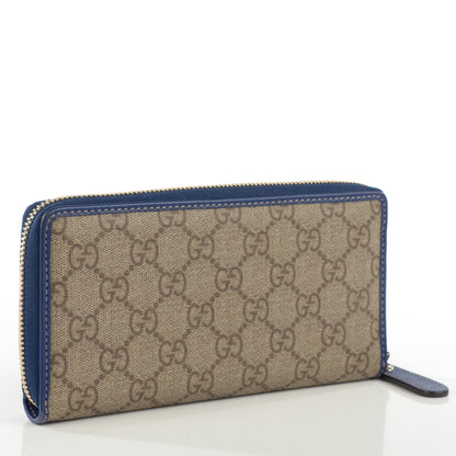 Gucci GG Plus Monogram USA Flag Zip Around Wallet Blue 3 of 7