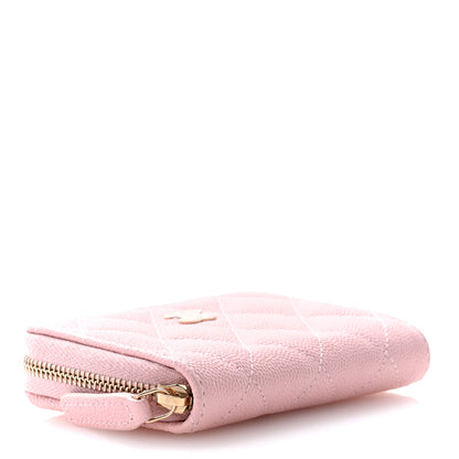 Chanel Caviar Quilted Zip Coin Purse Light Pink 4 of 7