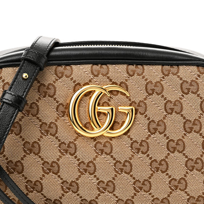 Gucci Monogram Matelasse Diagonal Small GG Marmont Chain Shoulder Bag Beige Black 8 of 10