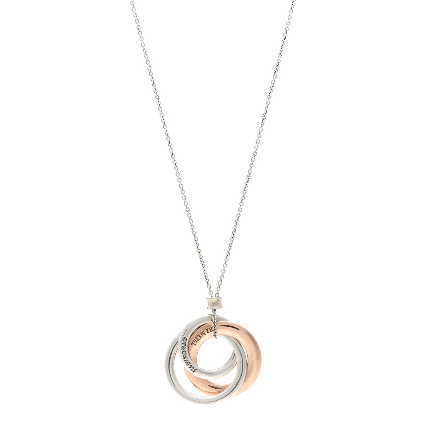 Sterling Silver Rubedo 1837 Circles Pendant Necklace