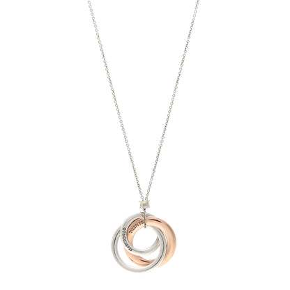 Tiffany Sterling Silver Rubedo 1837 Circles Pendant Necklace 1 of 4