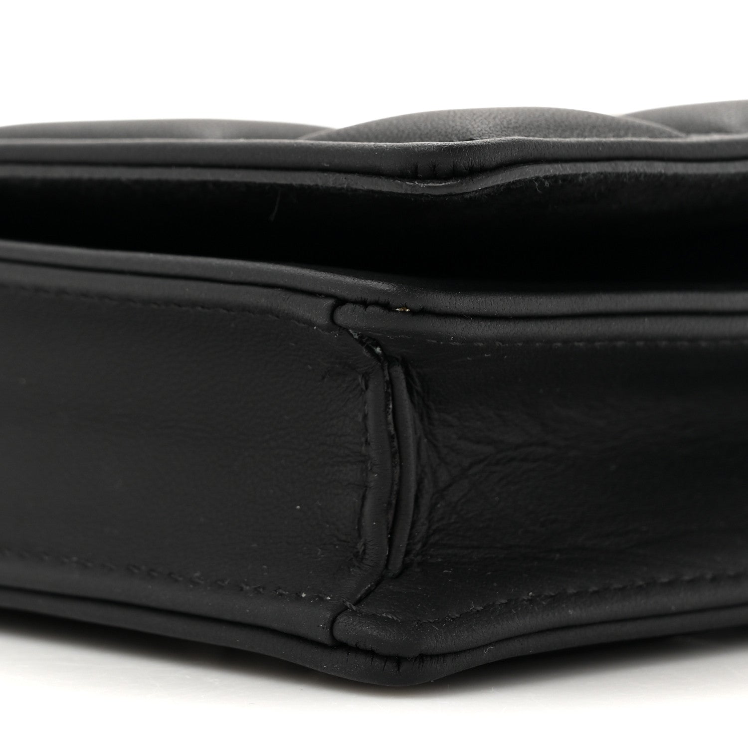 Christian Dior Ultra Matte Calfskin Diorama Wallet on Chain Pouch Black 9 of 11