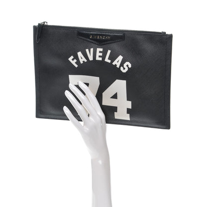 Givenchy Textured Coated Canvas Favelas Medium Antigona Pouch Black 2 of 9