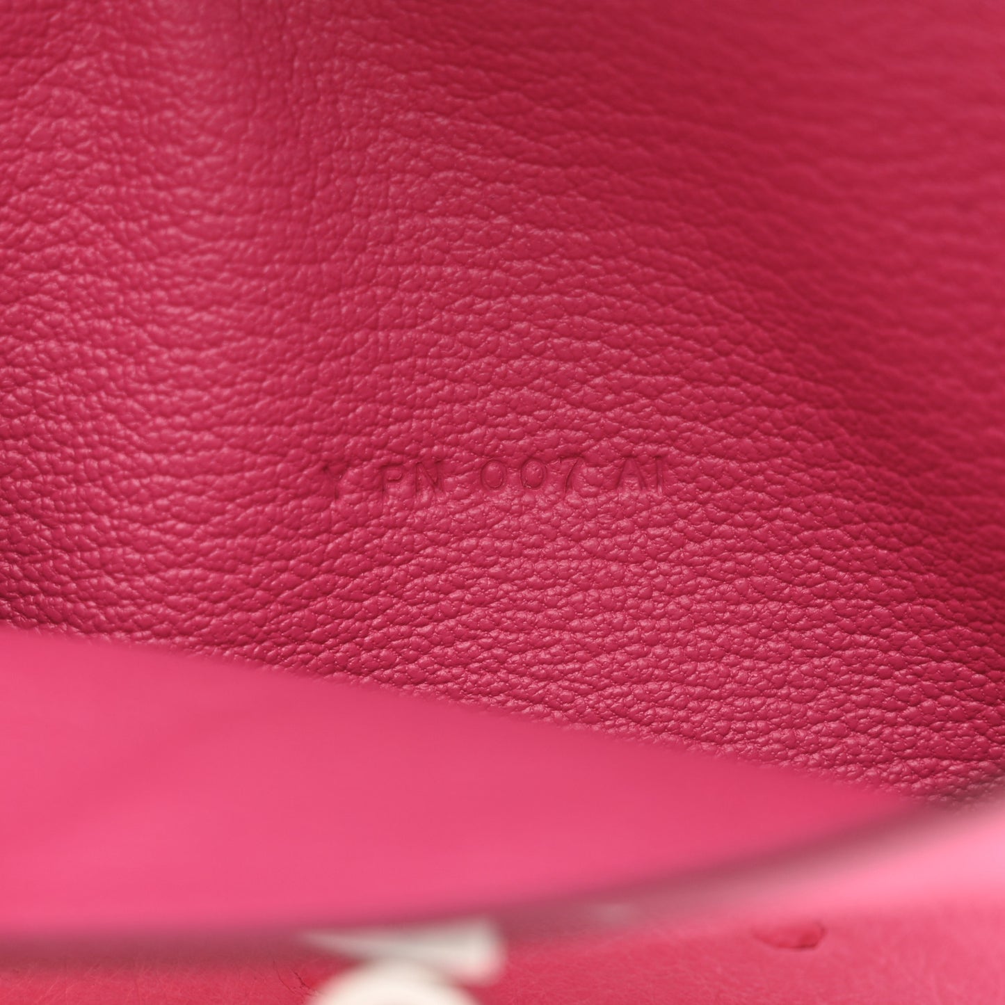 Ostrich Kelly Pocket Compact Wallet Rose Tyrien
