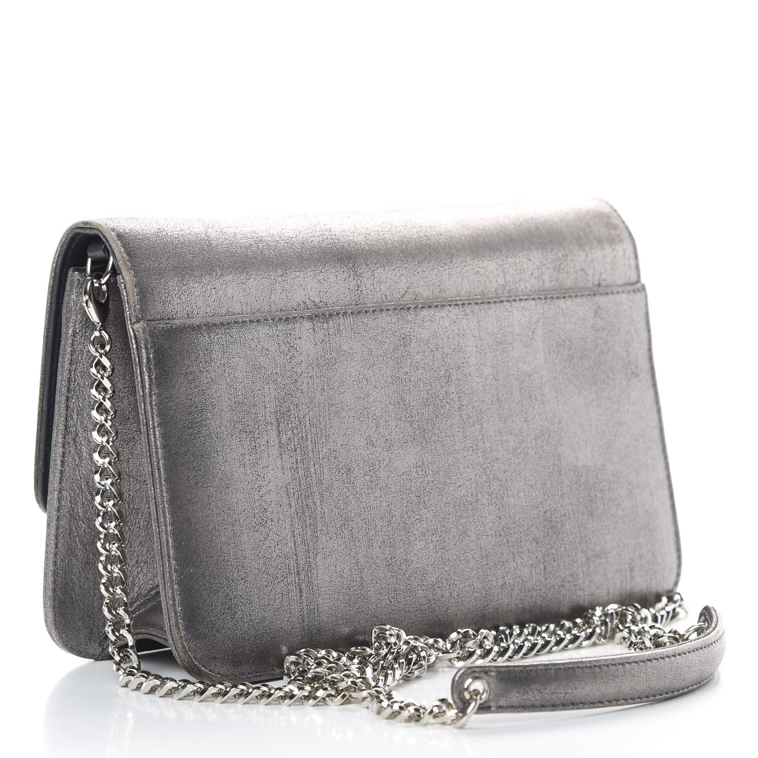 Christian Dior Metallic Brushed Calfskin Miss Dior Promenade Pouch Gunmetal 3 of 21