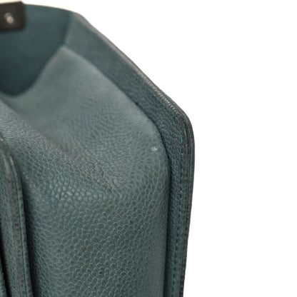 Chanel Caviar Quilted Medium Boy Flap Vert Fonce 17 of 20