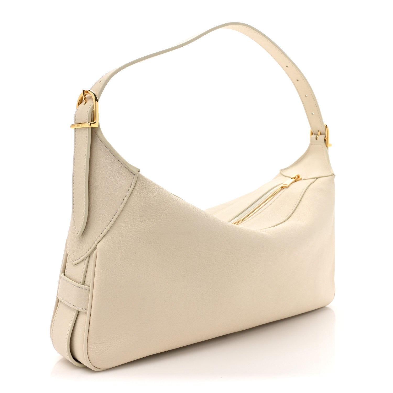 Celine Supple Calfskin Medium Romy Shoulder Bag Rice 3 of 15