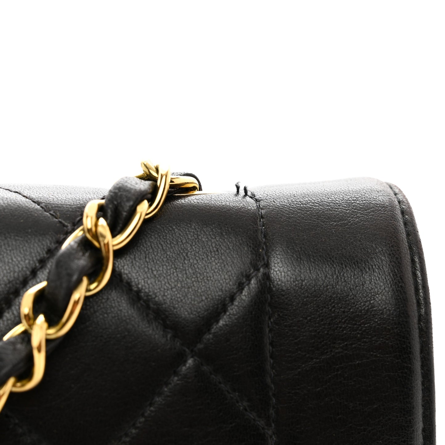 Lambskin Quilted Medium Single Flap Black