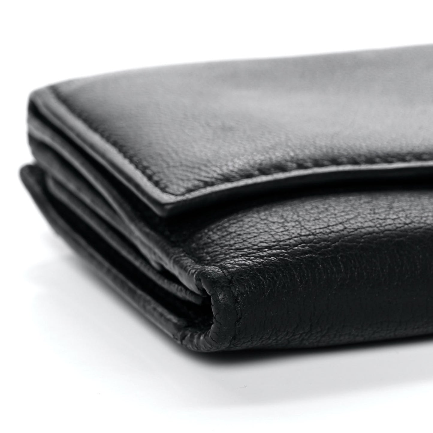 Calfskin Skull Continental Wallet Black