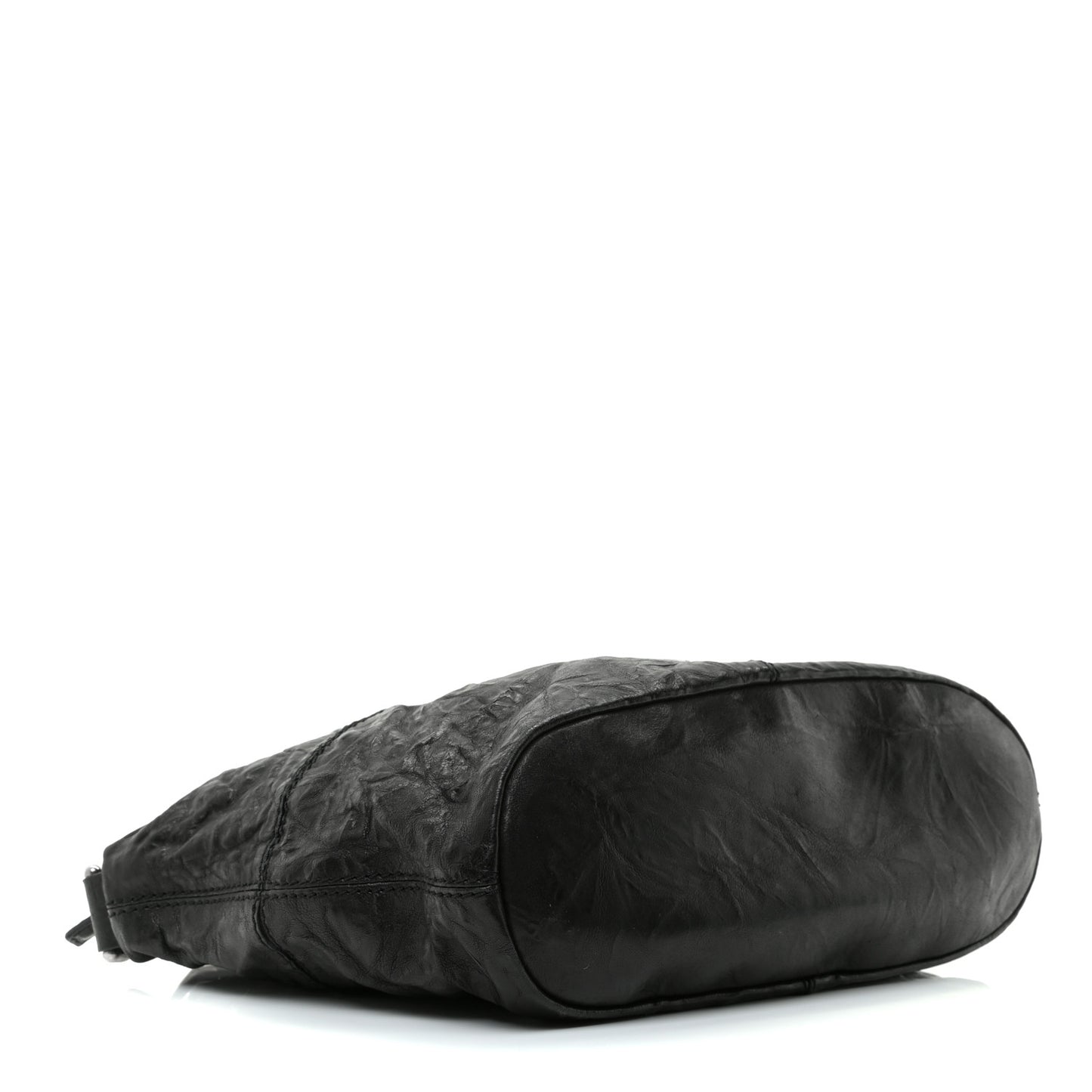 Wrinkled Lambskin Small Nightingale Black