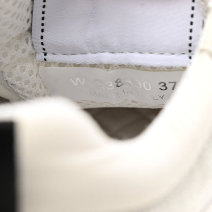 Chanel Calfskin Mesh Lycra Suede Womens Logo Sneakers 37 White 16 of 17