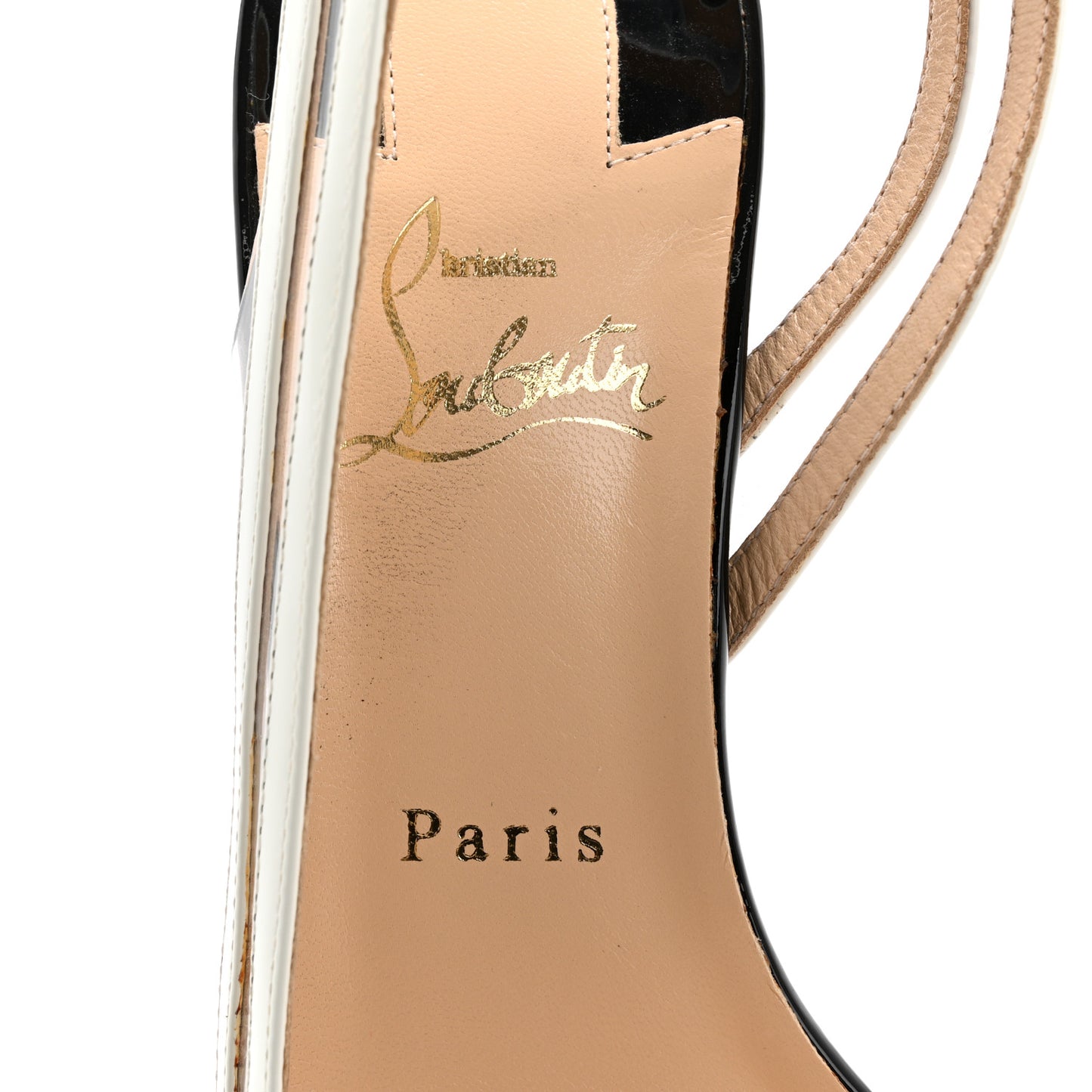 Patent PVC Paralili 100 Pumps 40 Gold Black White