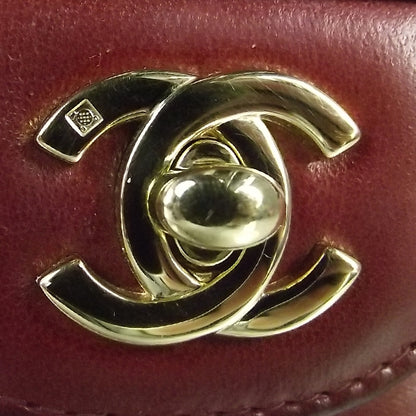 Chanel Lambskin East West Chocolate Bar Flap Red 8 of 9