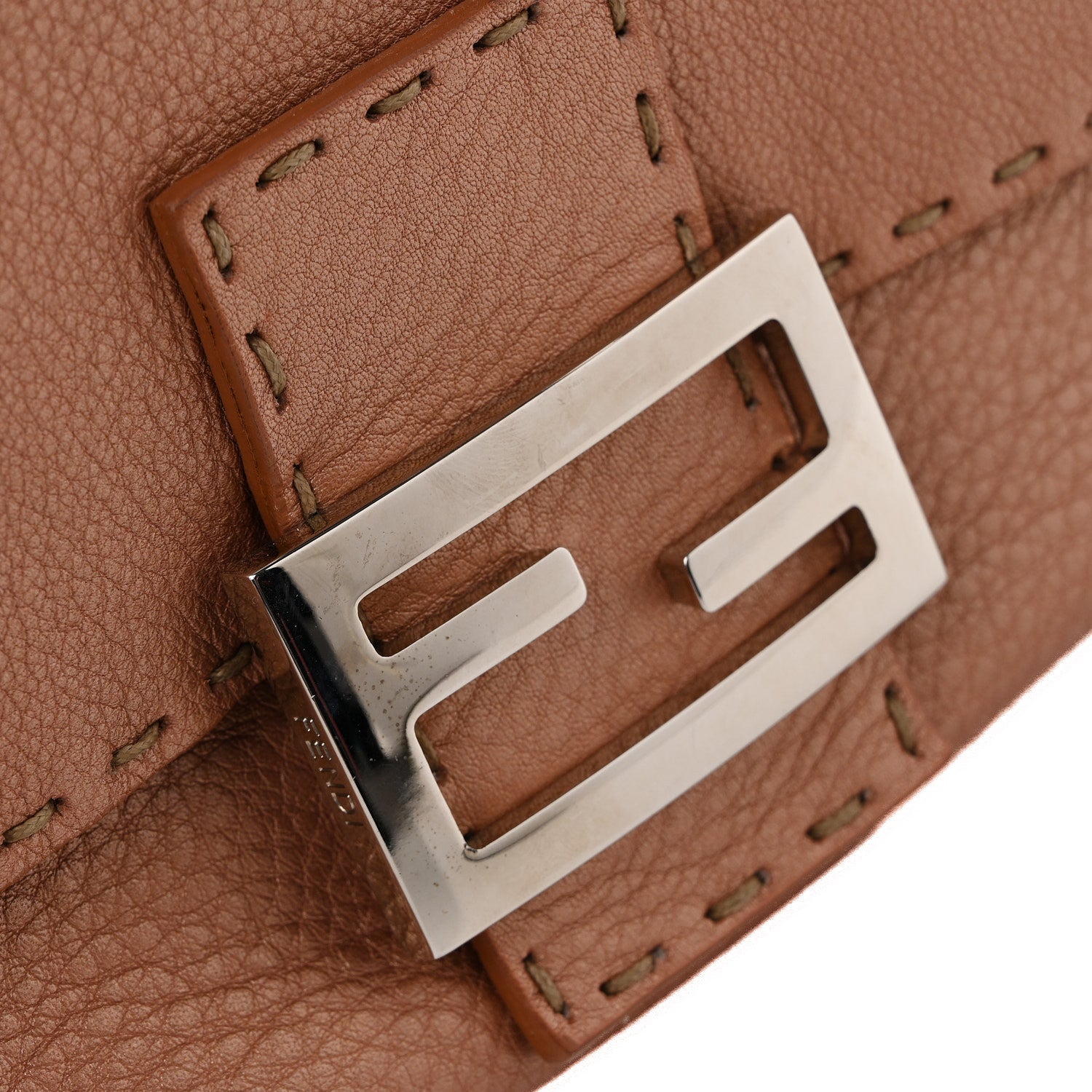 Fendi Calfskin Romano Selleria Mini Mama Baguette Bois De Rose 10 of 12