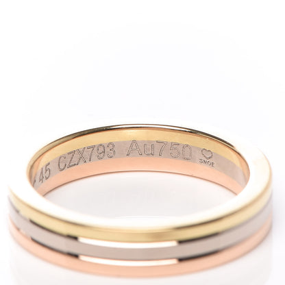 Cartier 18K Pink White Yellow Gold 3.5mm Vendome Louis Cartier Wedding Band Ring 45 3.25 5 of 5