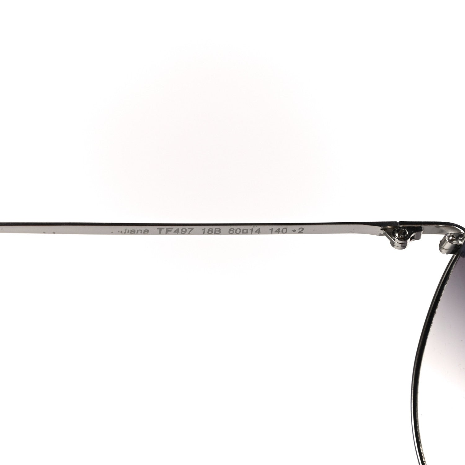 Tom Ford Indiana Aviator Sunglasses TF497 Silver 6 of 7