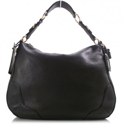 Prada Vitello Daino Shoulder Bag Black 1 of 10