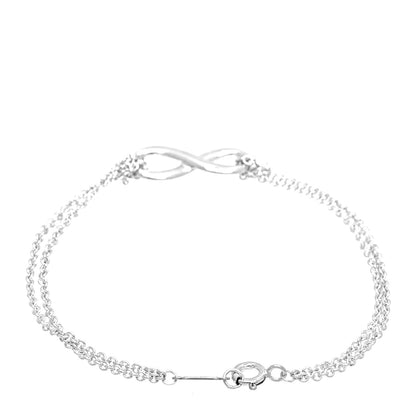 Tiffany Sterling Silver Infinity Double Chain Bracelet 2 of 5