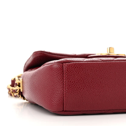 Chanel Caviar Quilted Mini Chain Soul Flap Burgundy 9 of 11