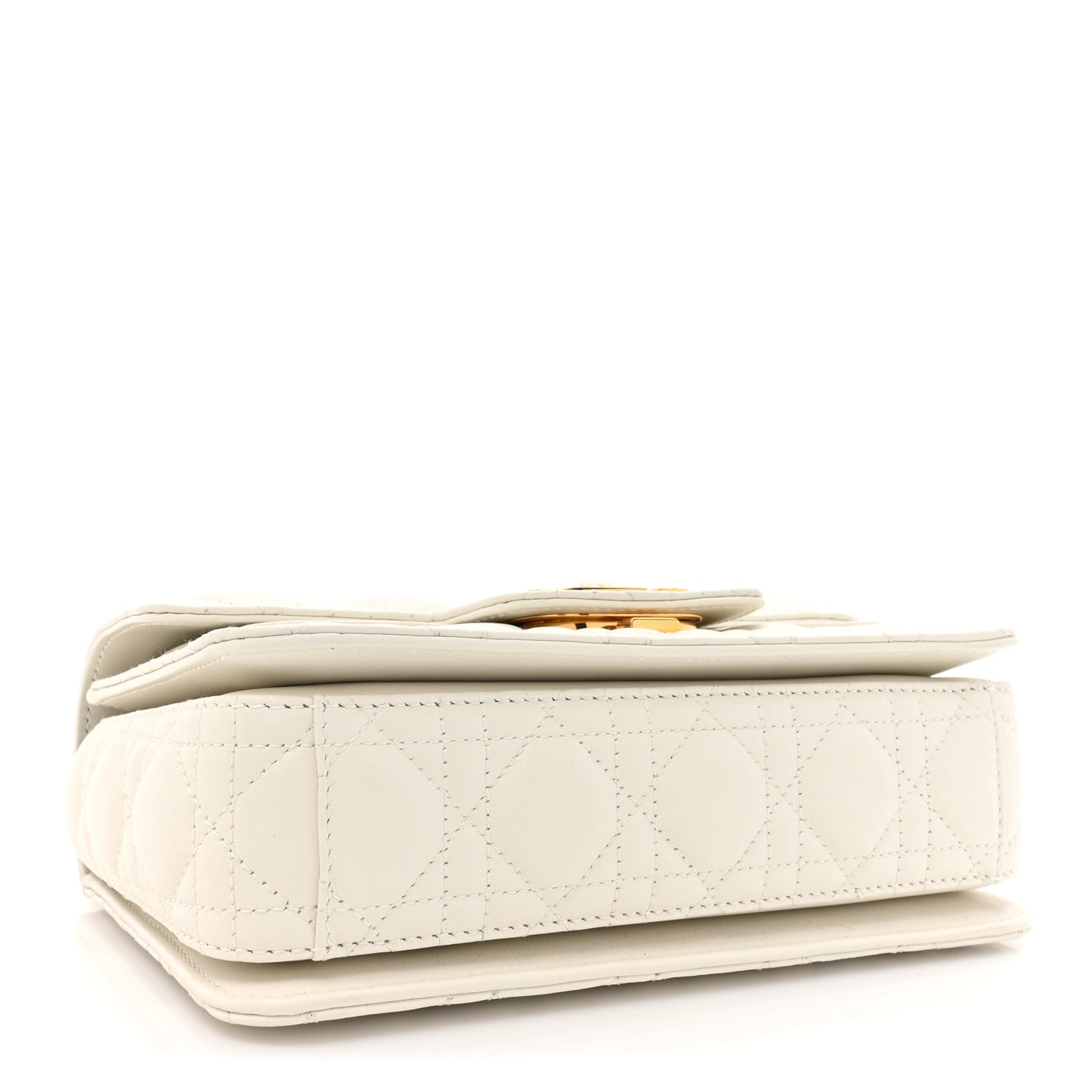 Lambskin Cannage Small Jolie Top Handle Bag Latte