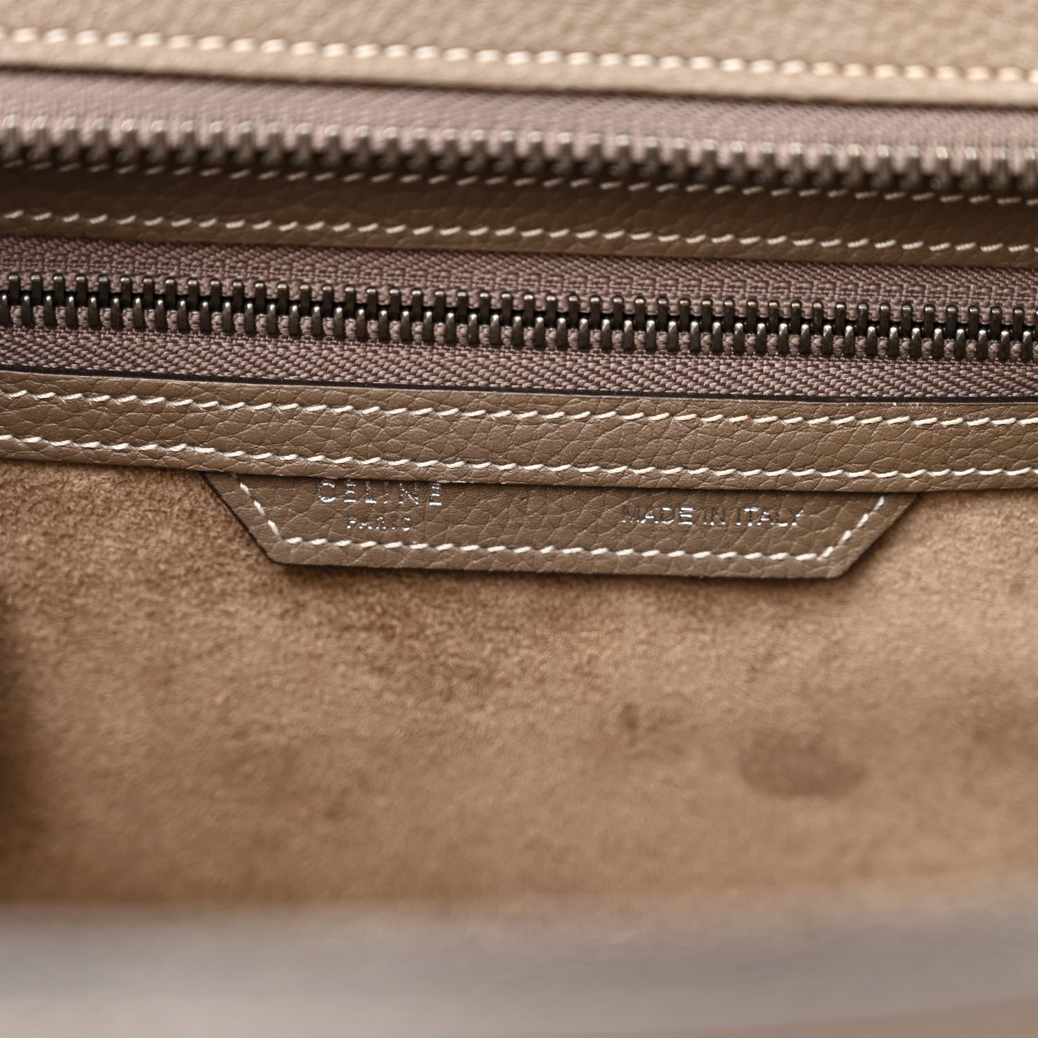 Celine Smooth Calfskin Interstice Micro Luggage Light Taupe 6 of 18