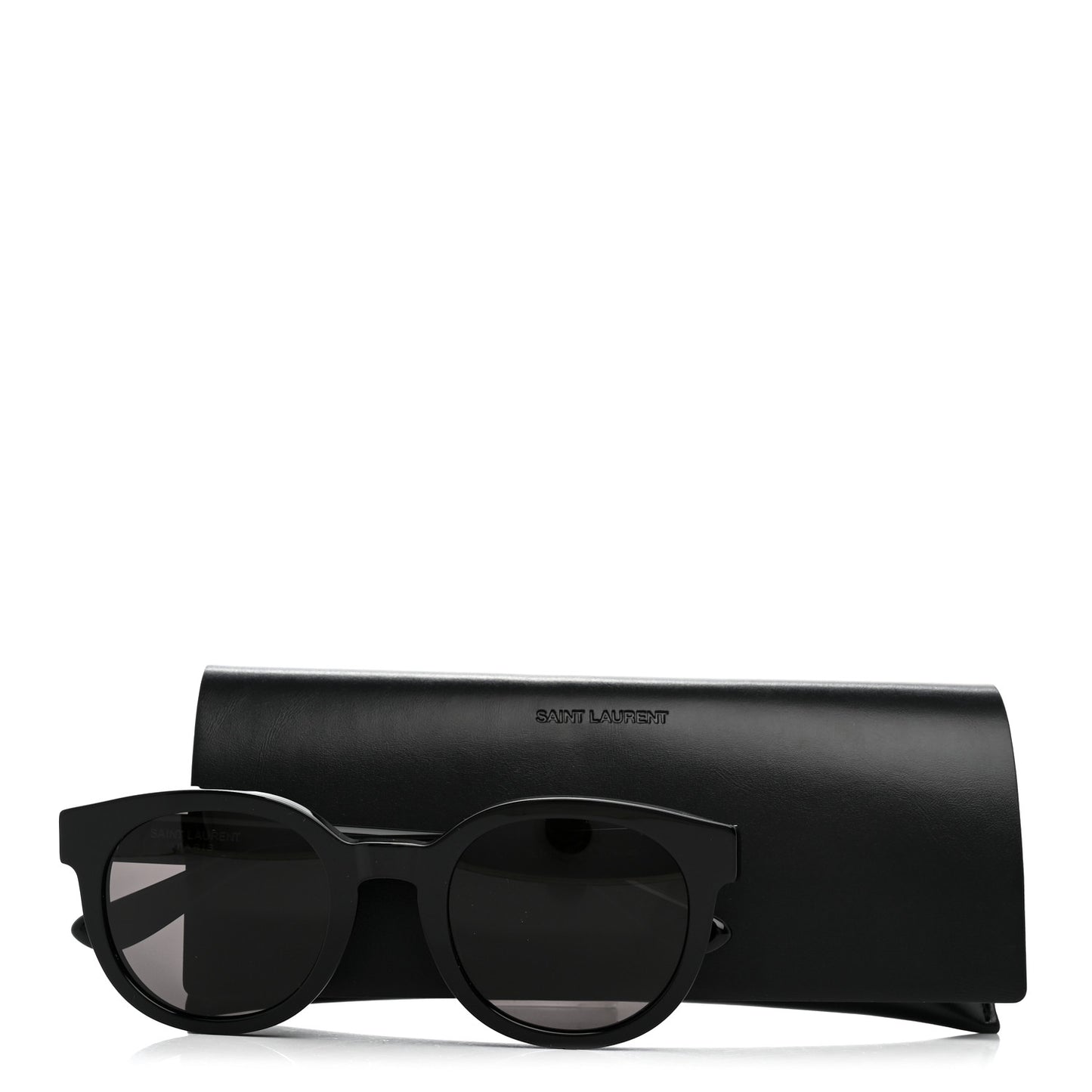 Acetate Round Sunglasses SLM15 Black