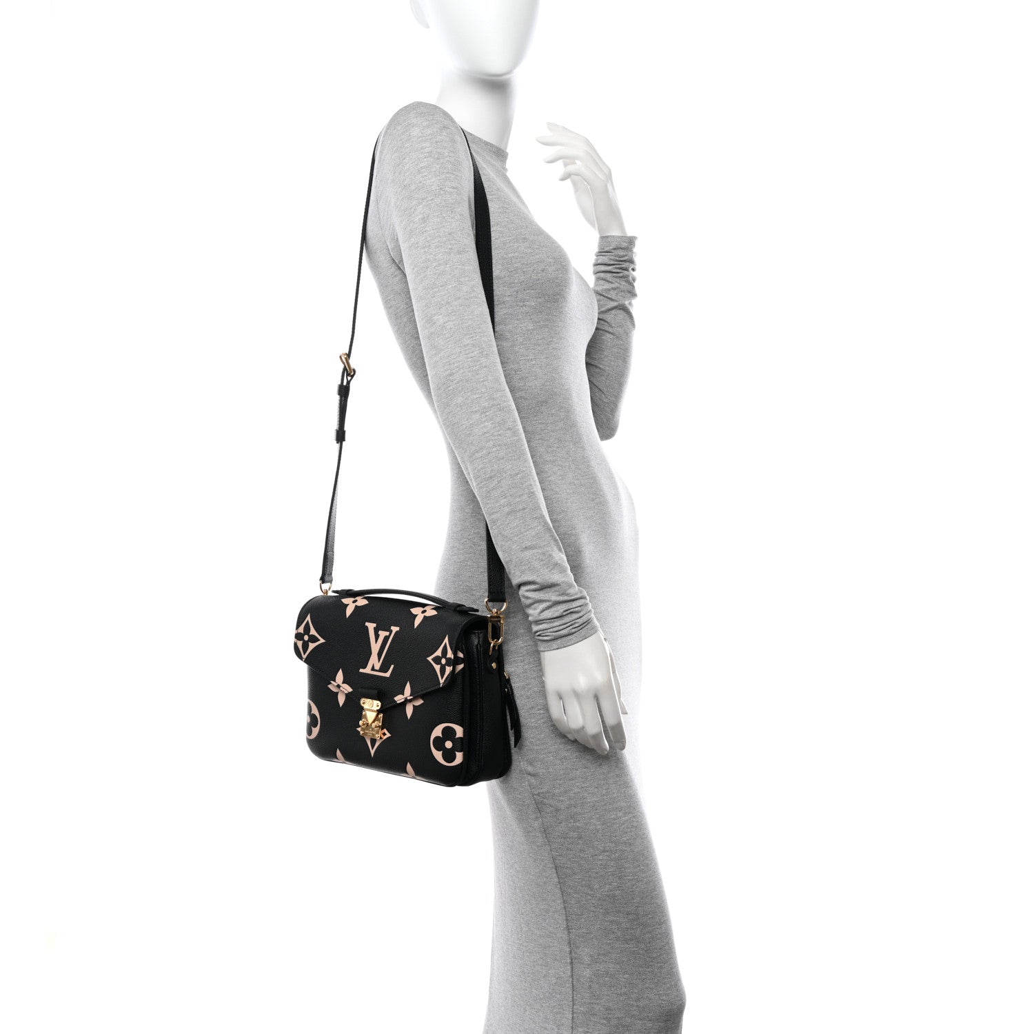 Louis Vuitton Empreinte Monogram Giant Pochette Metis Black Beige 3 of 9