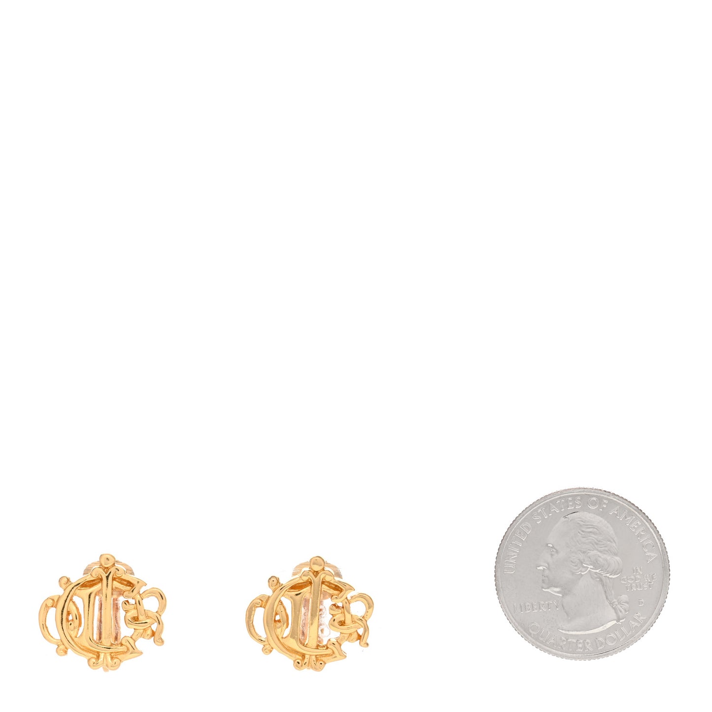 Logo Clip On Earrings Gold
