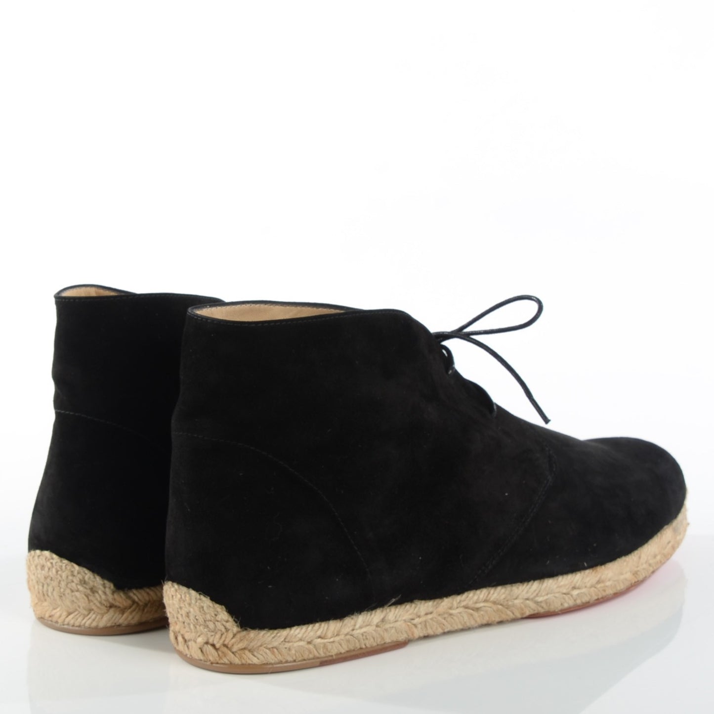 Suede Cadaques Mens Flats 44 Black