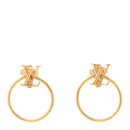 Louis Vuitton LV Eclipse Hoop Earrings Gold 1 of 5