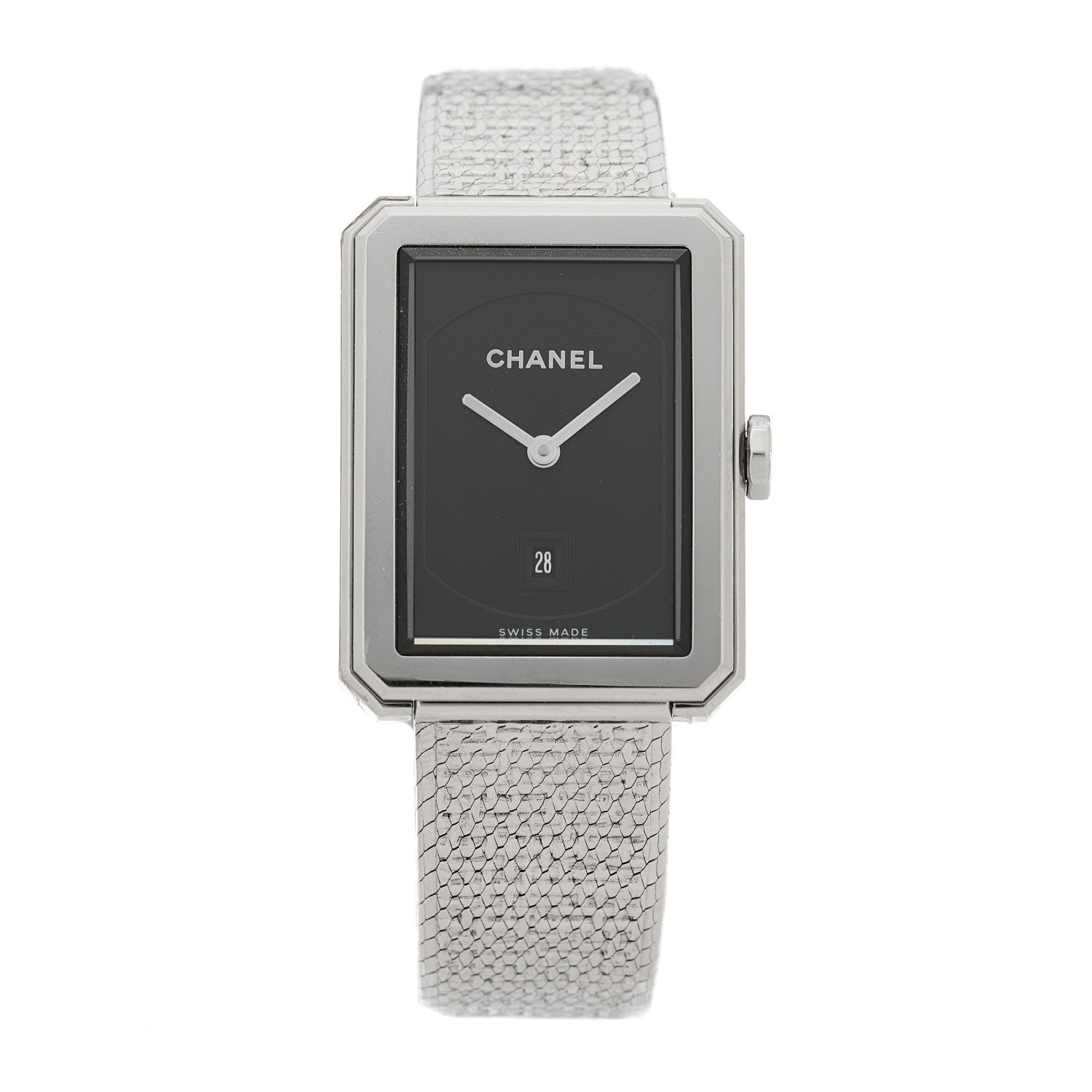 Chanel Stainless Steel 26mm Boy-friend Tweed Quartz Watch Black 1 of 4