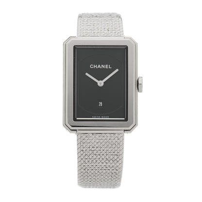 Chanel Stainless Steel 26mm Boy-friend Tweed Quartz Watch Black 1 of 4
