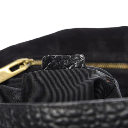 Burberry Signature Grain Large Mildenhall Shoulder Bag Black 7 of 14