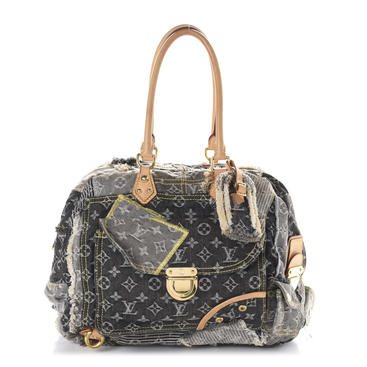 Louis Vuitton Denim Patchwork Bowly Black 1 of 11