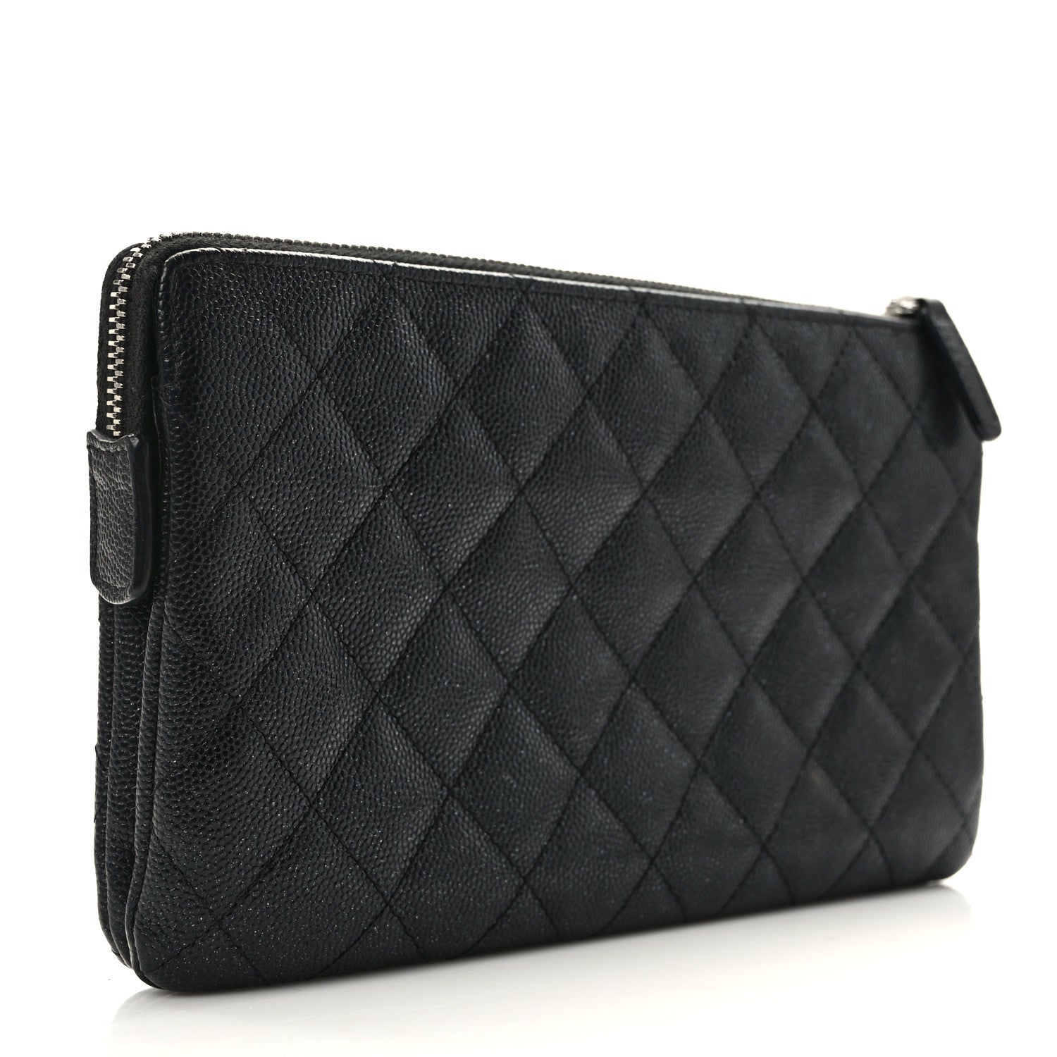 Chanel Iridescent Caviar Quilted Small Zipped Pouch Black 3 of 10