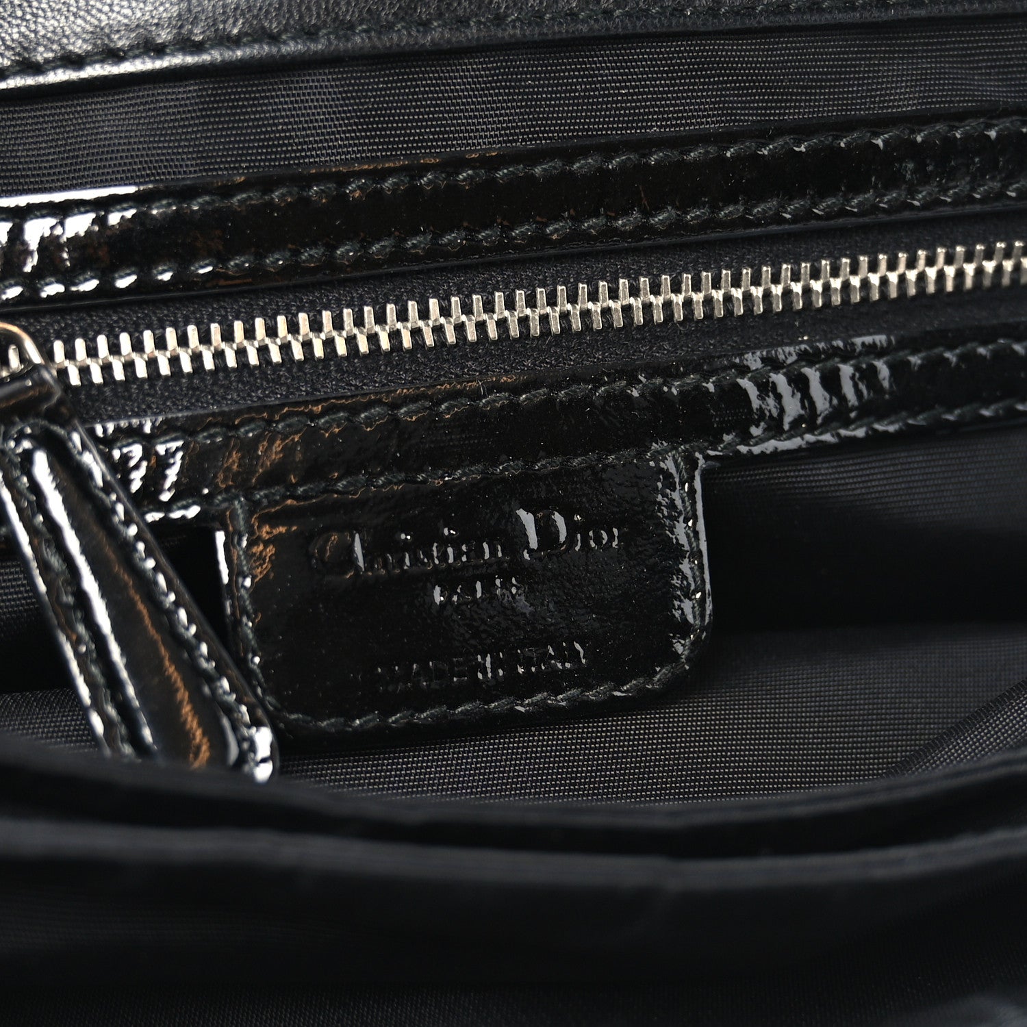 Christian Dior Patent Cannage New Lock Flap Black 6 of 10