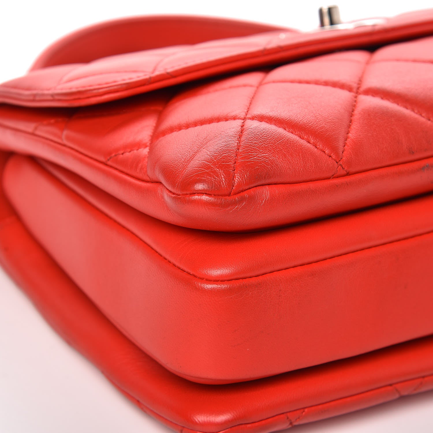 Chanel Lambskin Quilted Small Trendy CC Dual Handle Bag Red 8 of 9
