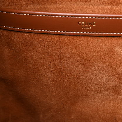 Celine Smooth Calfskin Cuir Triomphe Cabas Drawstring Tan 9 of 12