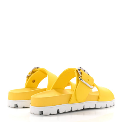 Prada EVA Rubber Double Strap 20mm Fussbett Sandals 38 Sole 4 of 13