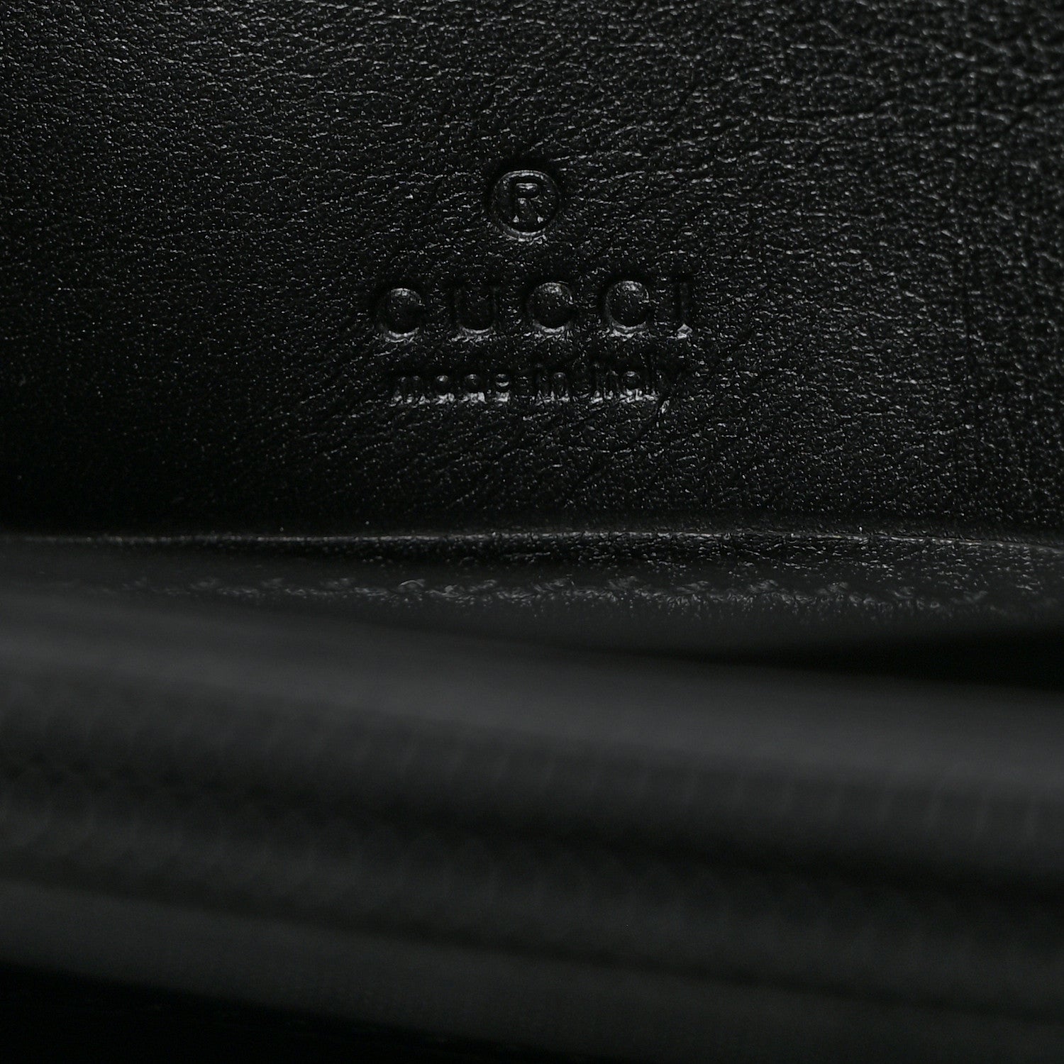 Gucci Calfskin Matelasse GG Marmont Zip Around Wallet Black White 6 of 10