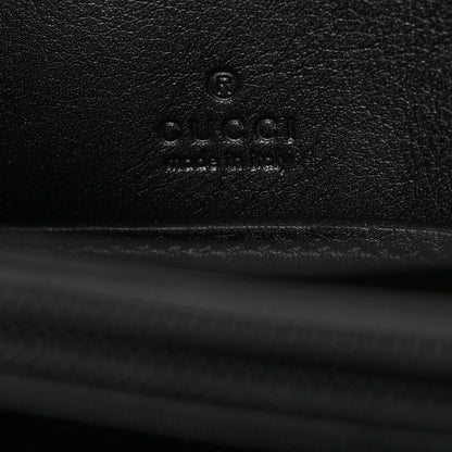 Gucci Calfskin Matelasse GG Marmont Zip Around Wallet Black White 6 of 10