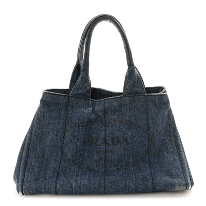 Prada Denim Canapa Logo Tote Avio 1 of 9