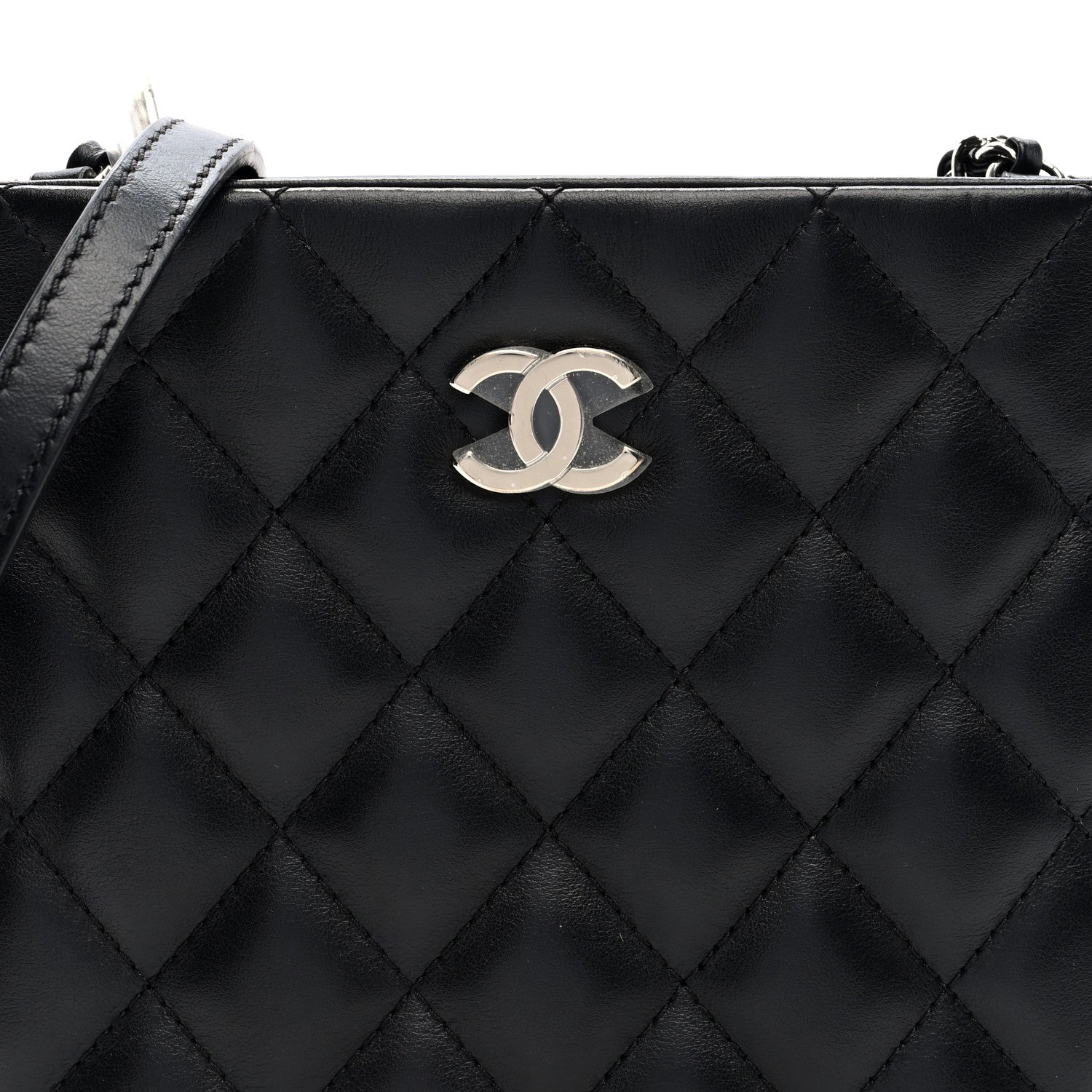 Chanel Lambskin Quilted Crossbody Bag Black 8 of 10