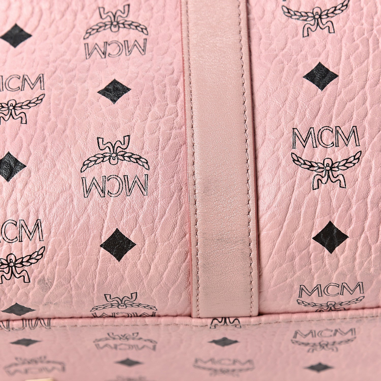MCM Visetos Large Traveler Weekender Bag Light Pink 19 of 19