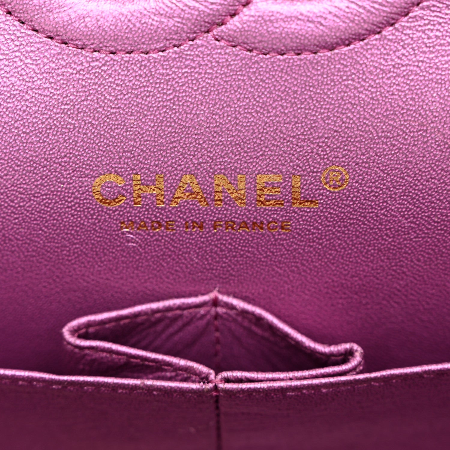 Chanel Iridescent Lambskin Quilted Medium Double Flap Purple 6 of 14