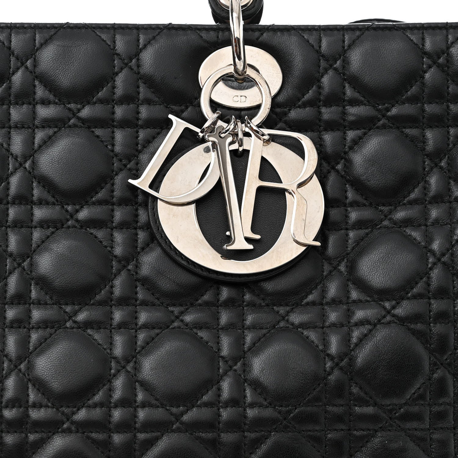 Christian Dior Lambskin Cannage XL Lady Dior Black 8 of 16