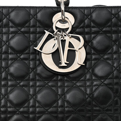 Christian Dior Lambskin Cannage XL Lady Dior Black 8 of 16